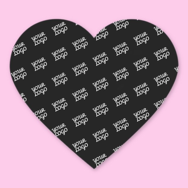 Your Logo | Modern Repeating Pattern Heart Sticker (Creator Uploaded)