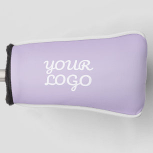 Your Logo & Modern Simple Ombre Dark Gray Golf Head Cover