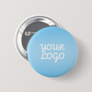 Your Logo & Modern Simple Ombre   Lavender 2 Inch Round Button