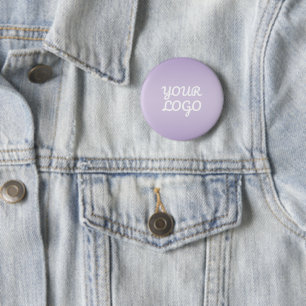 Your Logo & Modern Simple Ombre Lavender 2 Inch Round Button