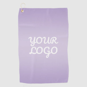 Your Logo & Modern Simple Ombre   Lavender Golf Towel