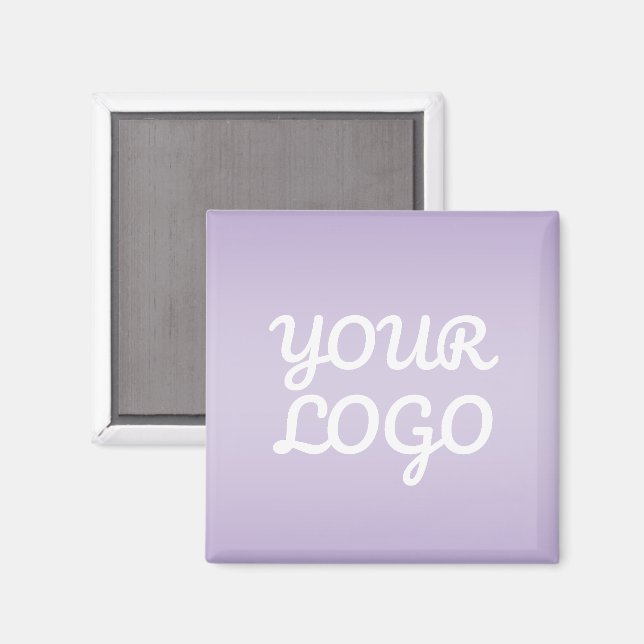Your Logo & Modern Simple Ombre | Lavender Magnet (Front/Back)