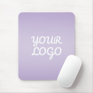 Your Logo & Modern Simple Ombre   Lavender Mouse Pad