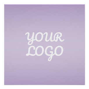 Your Logo & Modern Simple Ombre   Lavender Poster