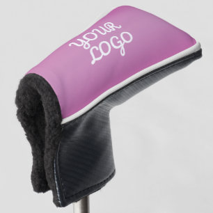 Your Logo & Modern Simple Ombre   Purple Golf Head Cover