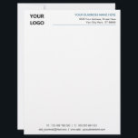 Your Logo Name Address Info Business Letterhead<br><div class="desc">Your Colours and Font - Professional Design Business Office Letterhead with Logo - Add Your Logo - Image / Business Name - Company / Address / Contact Information - Website / E-mail / Phone / more - Resize and move or remove and add elements / image with customization tool. Choose...</div>