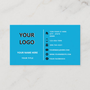 Your Logo Name Address Info Colors Business Card