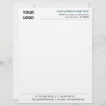 Your Logo Name Address Modern Design Letterhead<br><div class="desc">Simple Personalized Modern Design Your Business Office Letterhead with Logo - Add Your Logo - Image / Business Name - Company / Address / Contact Information - Website / E-mail / Phone - Resize and move or remove and add elements / image with customization tool. Choose / add your favourite...</div>