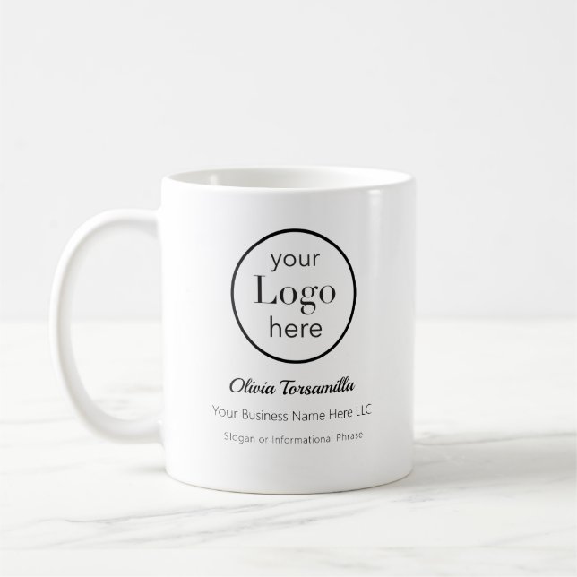 Your Logo Name Business Coffee Mug (Left)
