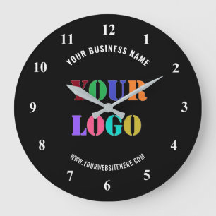 Your Logo Name Clock Promotion Personalized Office