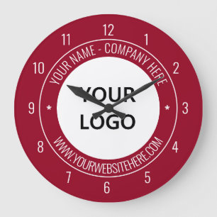 Your Logo Name Info Colours Promotional Wall Clock