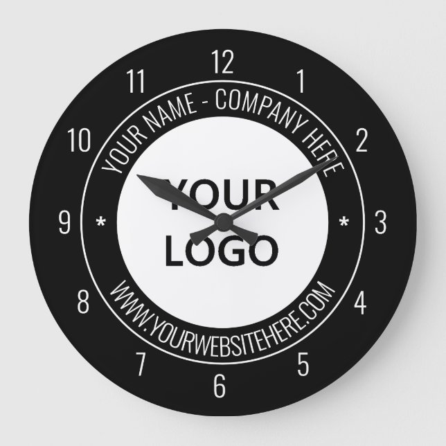 Your Logo Name Promotional Personalized Colour Large Clock (Front)
