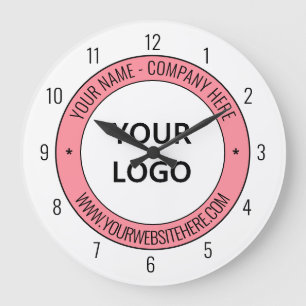 Your Logo Name Promotional Personalized Colours Large Clock