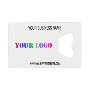 Your Logo Name Promotional Personalized Modern Credit Card Bottle Opener