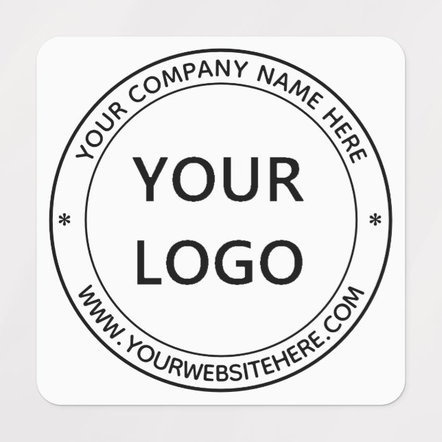 Your Logo Name Website Colours Personalized Stamp (Design 1)