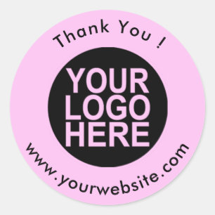 Your Logo, Name & Website Promo Classic Round Clas Sticker