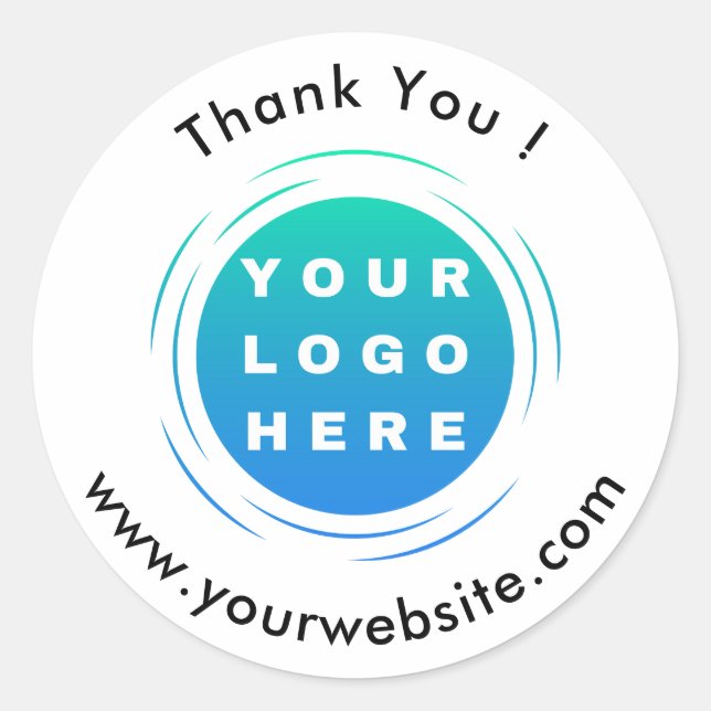 Your Logo, Name & Website Promo Classic Round Classic Round Sticker (Front)
