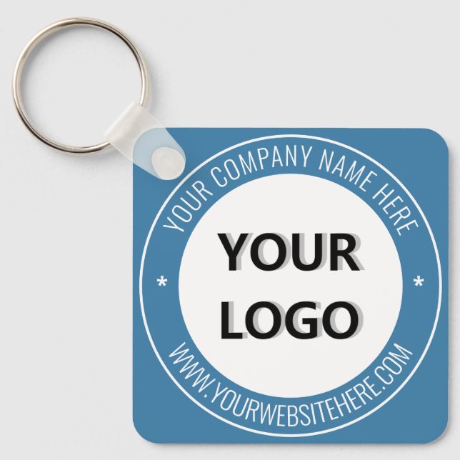 Your Logo Name Website Promotion Business Keychain (Front)