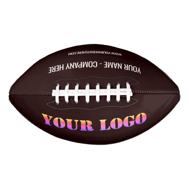 Your Logo Name Website Promotional Personalized Football (Front)