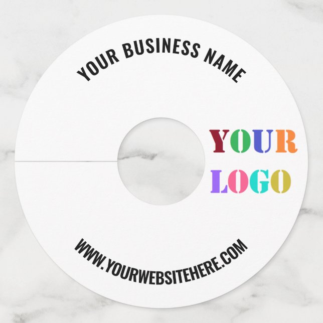 Your Logo Name Website Promotional Wine Glass Tag (Back)
