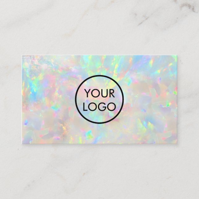 your logo on opal business card (Front)