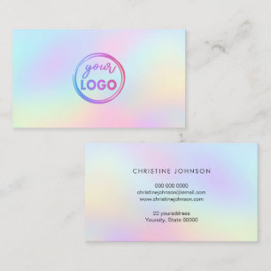 • your logo on pastel gradient background business card