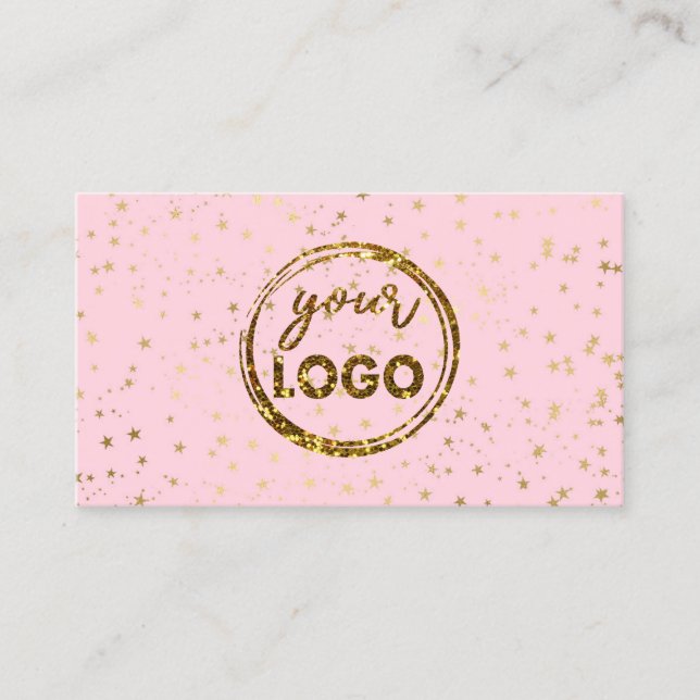 your logo on stars pattern business card (Front)
