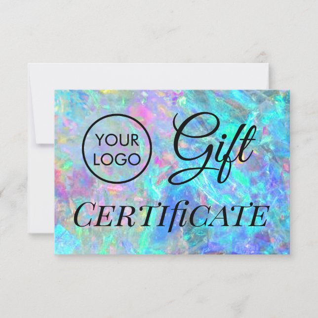 your logo opal gift certificate (Front)