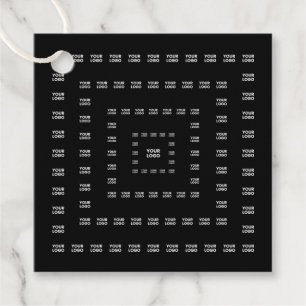 Your Logo or Any Design/Image Square Pattern Favour Tags