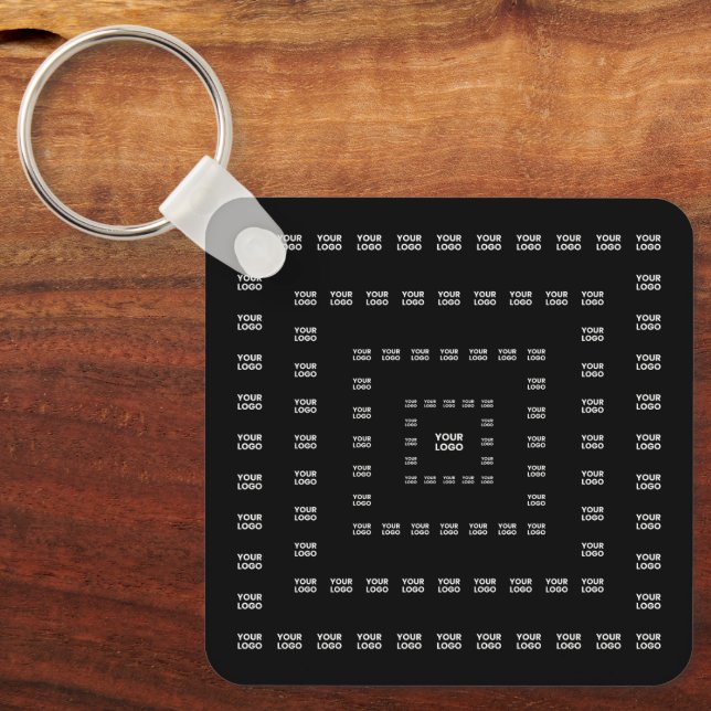 Your Logo or Any Design/Image | Square Pattern  Keychain (Front)