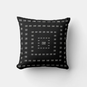 Your Logo or Any Design/Image   Square Pattern  Throw Pillow