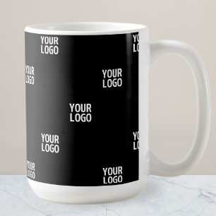 Your Logo or Any Image   Diagonal Stripes  Coffee Mug