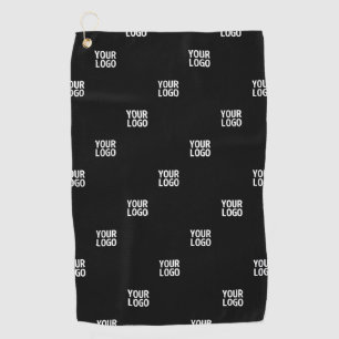 Your Logo or Any Image   Diagonal Stripes  Golf Towel