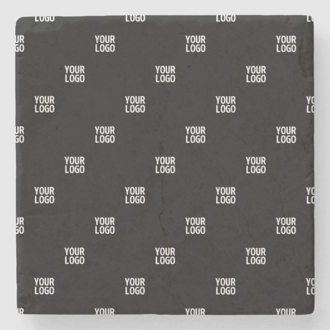 Your Logo or Any Image | Diagonal Stripes  Stone Coaster (Front)