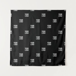 Your Logo or Any Image   Diagonal Stripes  Tapestry