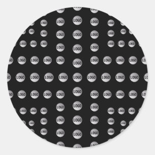 Your Logo or Any Image   Unique Modern Pattern  Classic Round Sticker