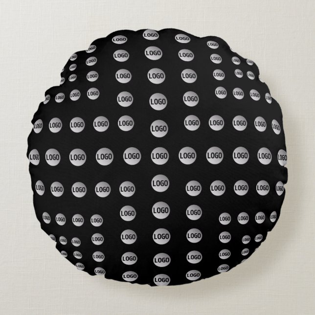 Your Logo or Any Image | Unique Modern Pattern  Round Pillow (Front)