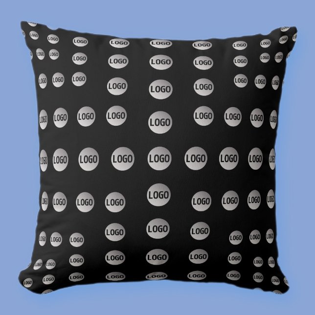 Your Logo or Any Image | Unique Modern Pattern  Throw Pillow (Creator Uploaded)