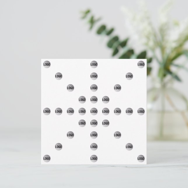 Your Logo or Any Uploaded Image | Star Pattern  Card (Standing Front)