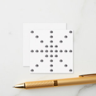 Your Logo or Any Uploaded Image   Star Pattern  Enclosure Card