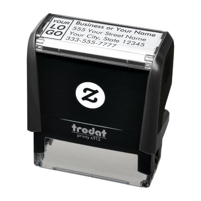 Your Logo or Art, DIY Name Address Phone Self-inking Stamp (Product)