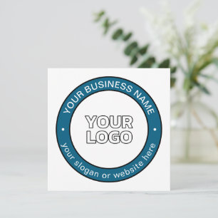 Your Logo or Design & Customizable Circular Text Card