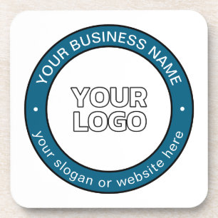 Your Logo or Design & Customizable Circular Text Coaster