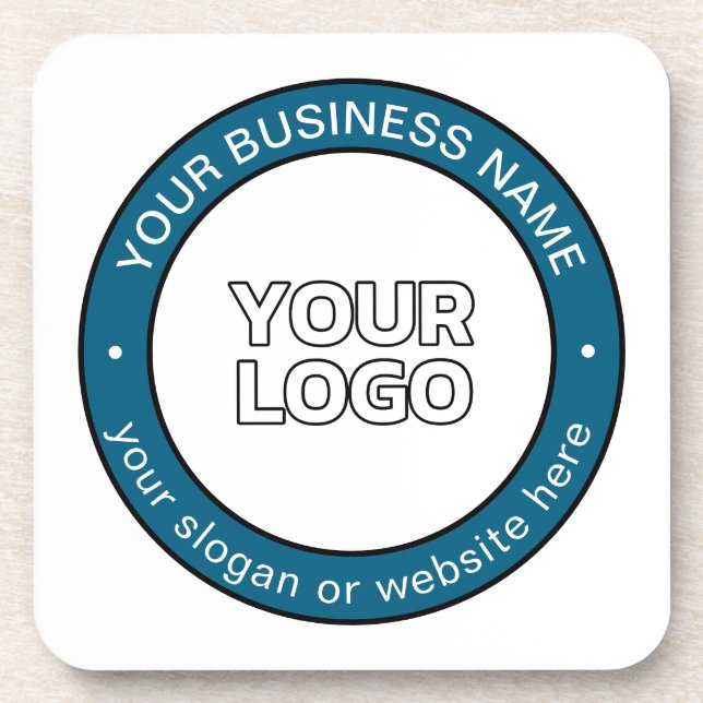 Your Logo or Design & Customizable Circular Text Coaster (Front)