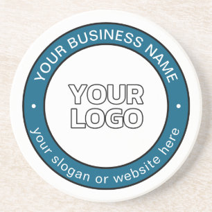 Your Logo or Design & Customizable Circular Text Coaster