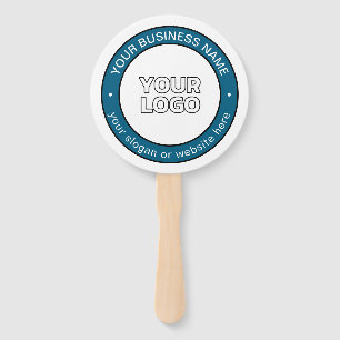 Your Logo or Design & Customizable Circular Text Hand Fan