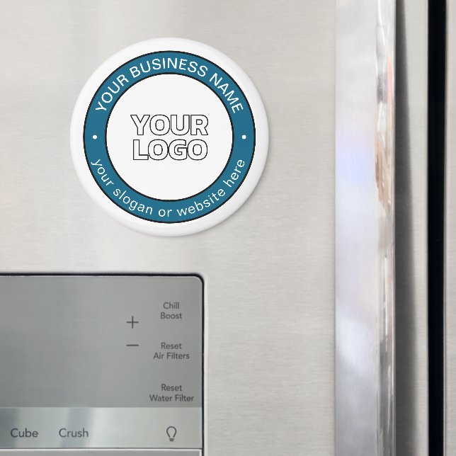 Your Logo or Design & Customizable Circular Text Magnet (In Situ (Fridge))