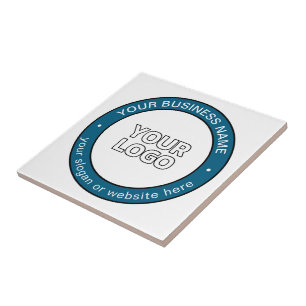 Your Logo or Design & Customizable Circular Text Tile