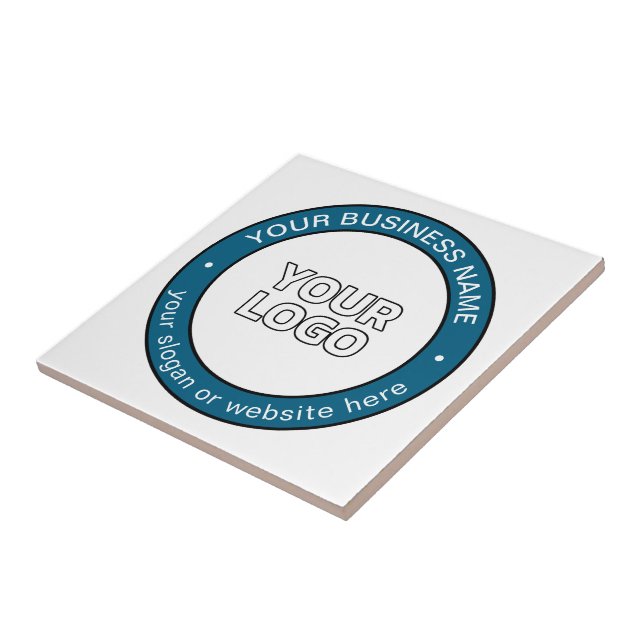 Your Logo or Design & Customizable Circular Text Tile (Side)