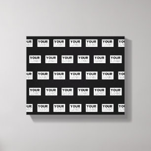 Your Logo or Design   Editable Colour Background  Canvas Print